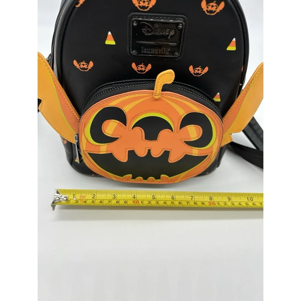 Disney Loungefly Boxlunch Exclusive Stitch Jack-o'-Lantern Pumpkin Mini Backpack